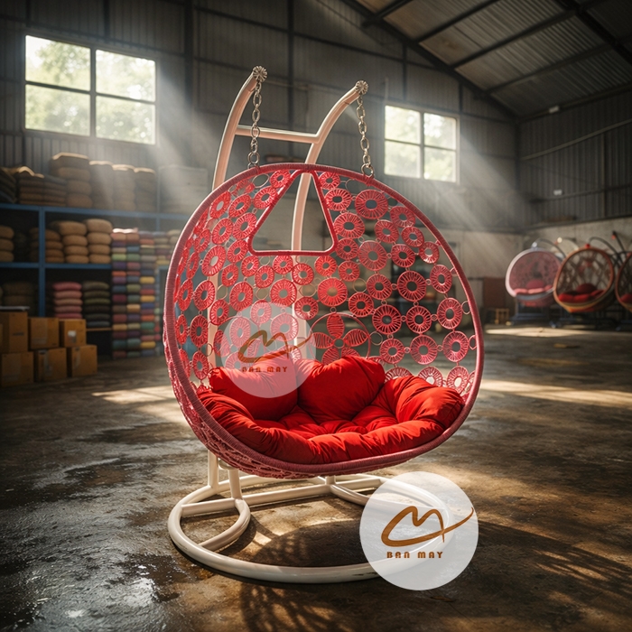 Xích Đu Sân Vườn Đôi Đan Tay Thủ Công – Không Gian Thư Giãn Cho Gia Đình