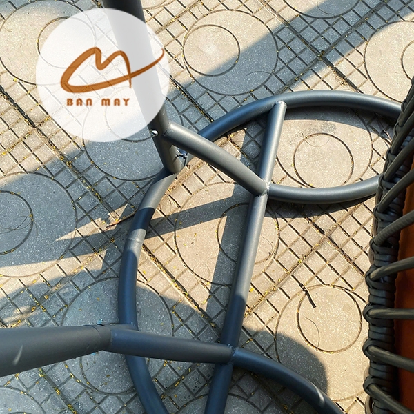 Xích Đu Trong Nhà Bán Nguyệt Cần Kép – Điểm Nhấn Trung Tâm Phòng Khách Hiện Đại