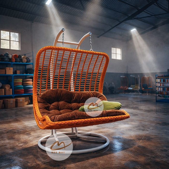 Ghế Xích Đu Lưng Vòm Hồng – Khi Không Gian Sống Trở Thành Tuyên Ngôn Cá Tính