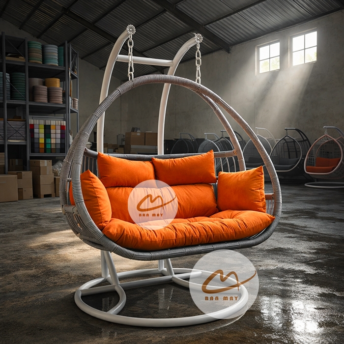 Xích Đu Ban Công Dáng Phượng Hoàng Kép Bản Mây - Đẳng Cấp Thiết Kế Thủ Công