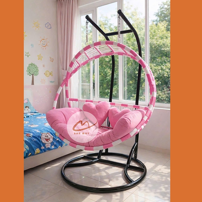 Xích Đu Ngoài Trời Song Nguyệt Cần Kép – Biểu Tượng Hình Khối Cho Không Gian Sân Vườn