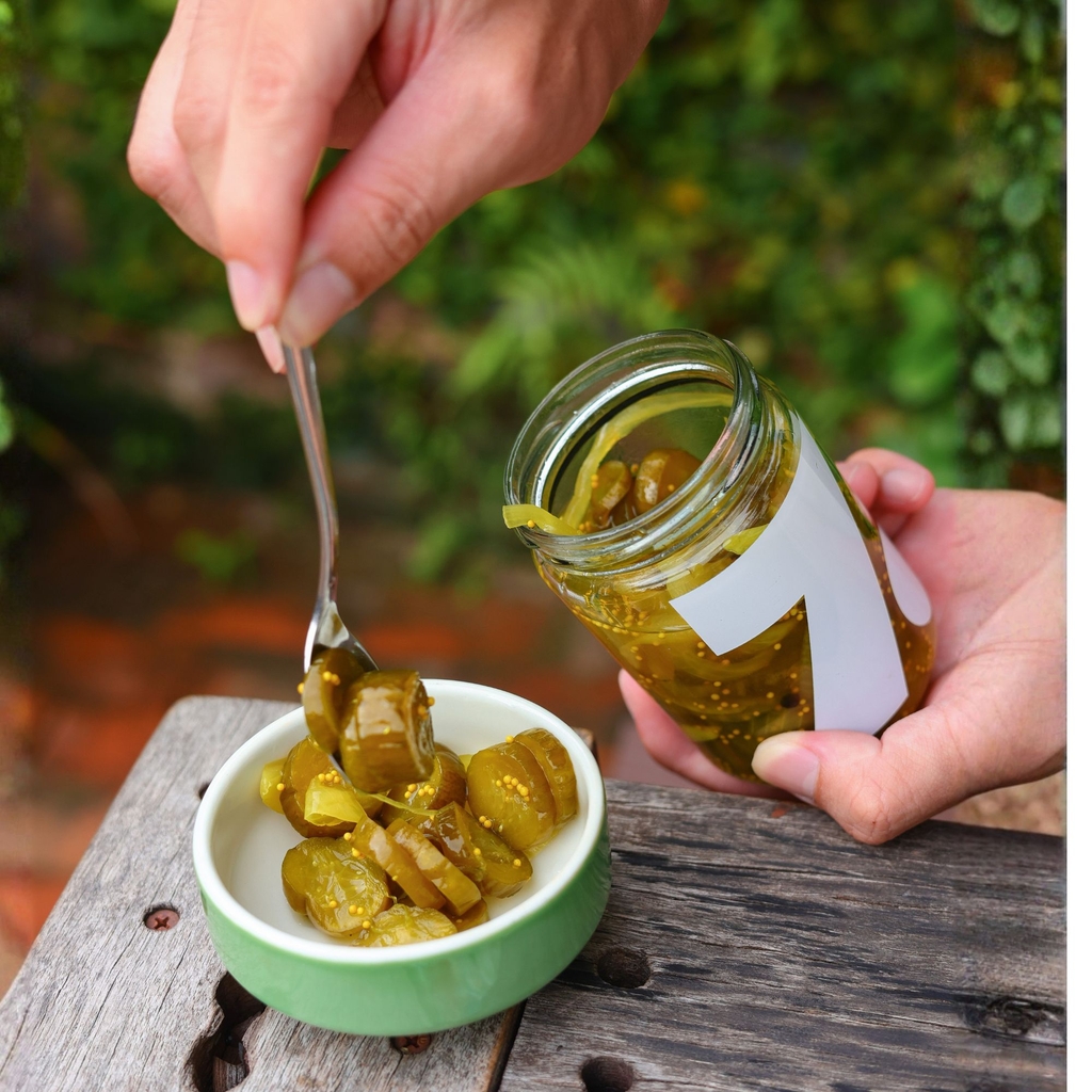 Dưa chuột muối giấm bia