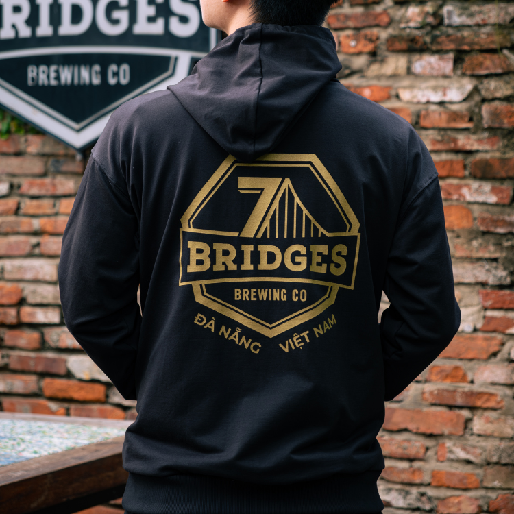 Áo hoodie 7 Bridges màu Đen