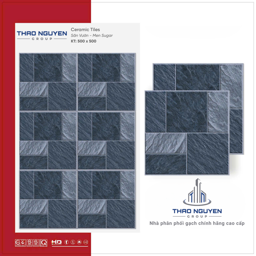Gạch sân vườn 50x50 RedStar men Sugar Ceramic REC55.4809
