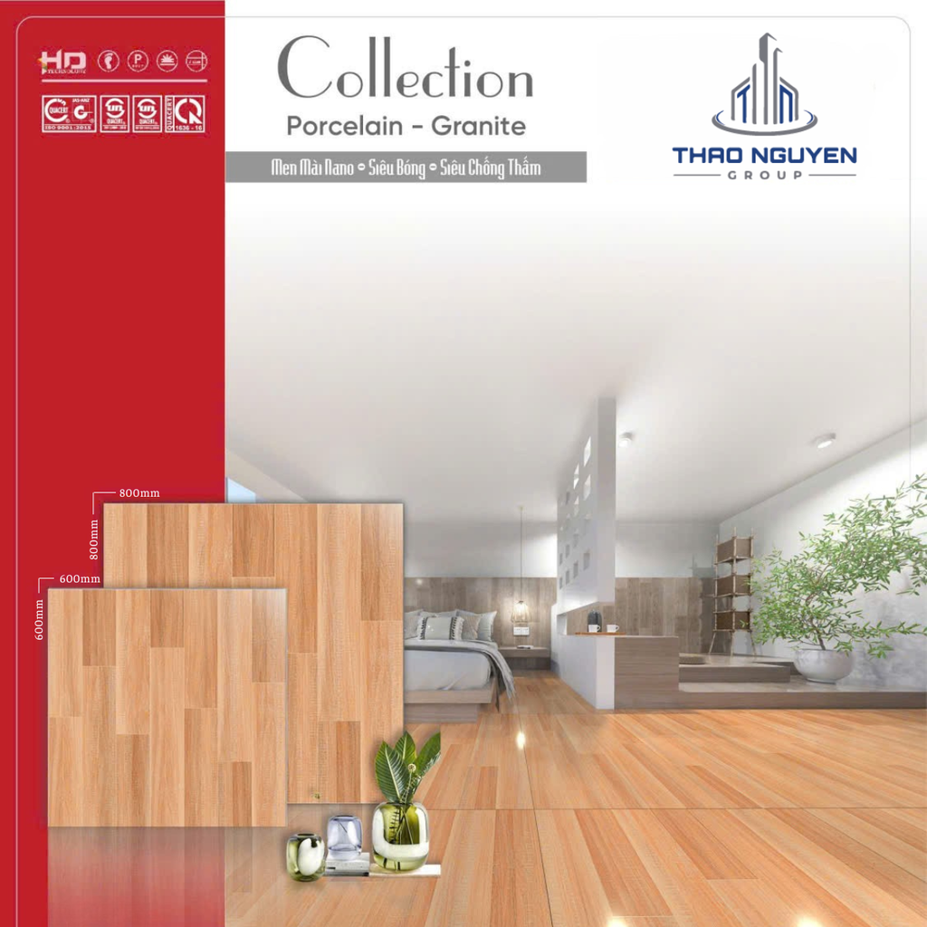 Gạch lát 80x80 RedStar siêu bóng Porcelain REP88.8827