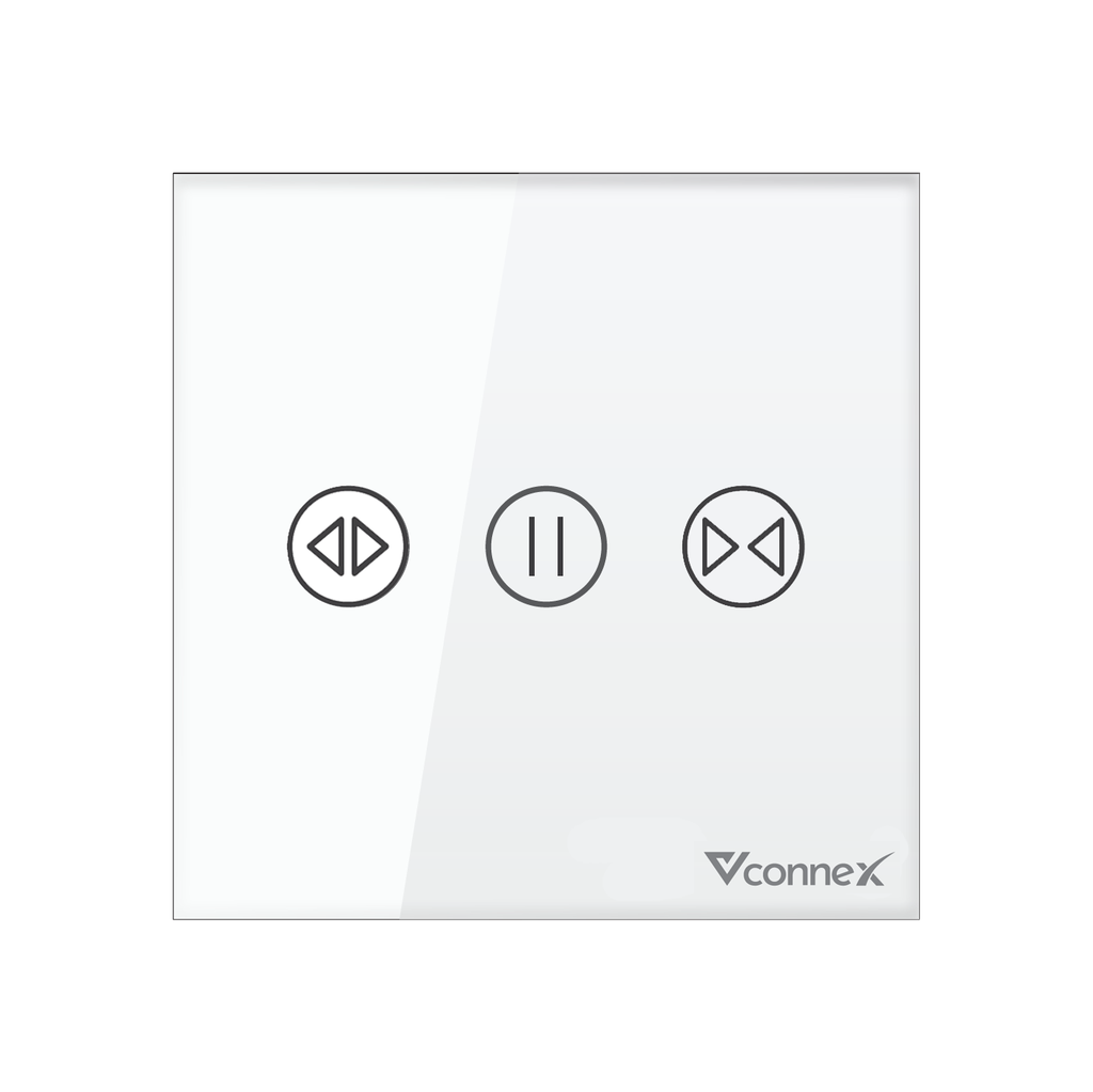 Công tắc rèm đơn thông minh không viền Vconnex VCN-WS1C
