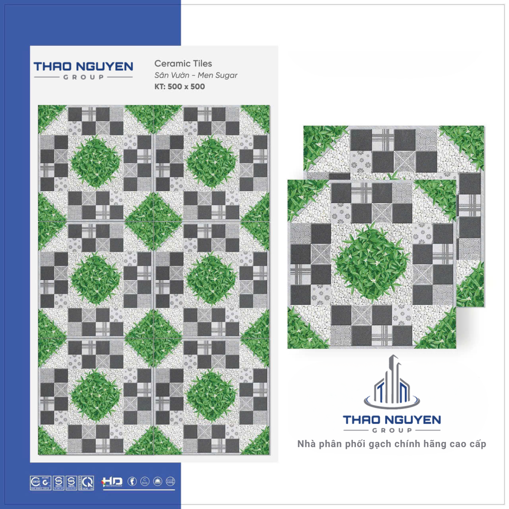 Gạch sân vườn 50x50 RedStar men Sugar Ceramic RTC55.4908