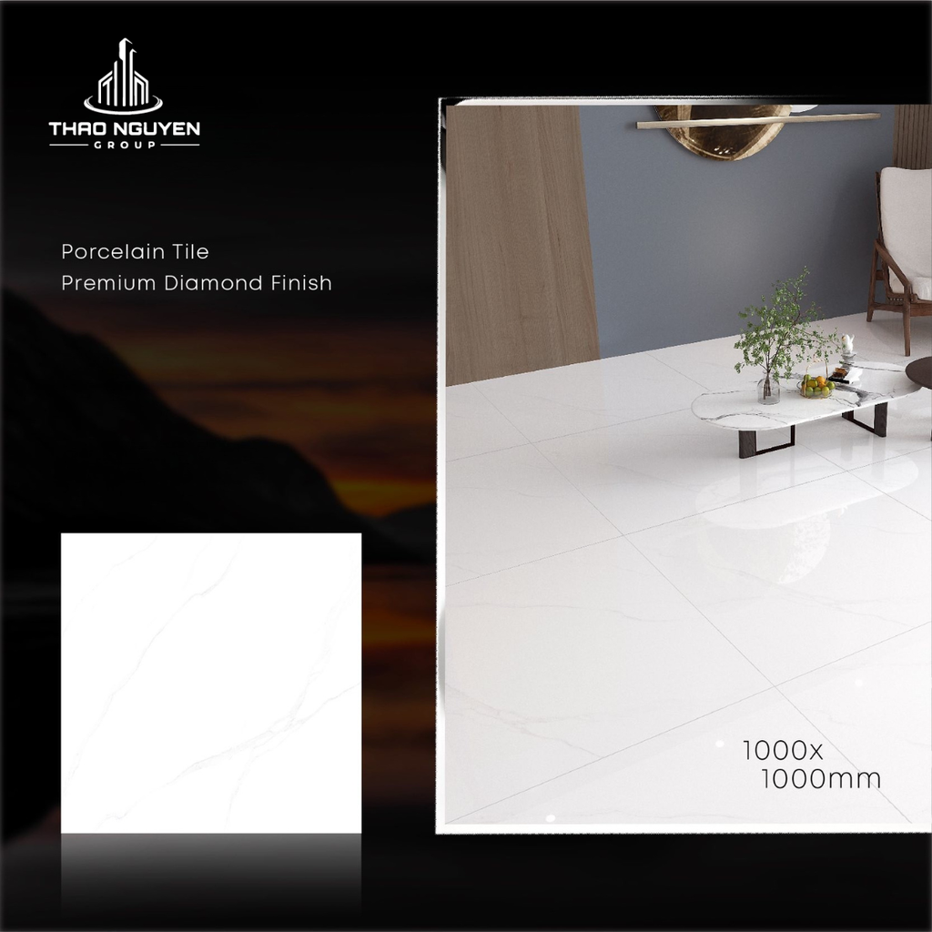 Gạch lát 1000x1000 CMC men kim cương Porcelain CPD11001S5