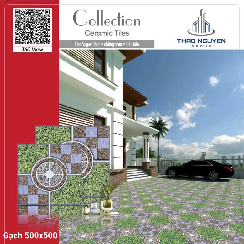 Gạch sân vườn 50x50 RedStar men Sugar Ceramic REC55.4802