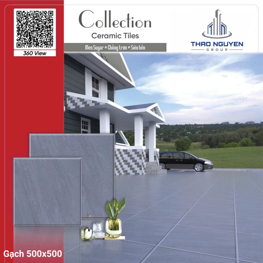 Gạch sân vườn 50x50 RedStar men Sugar Ceramic REC55.4805