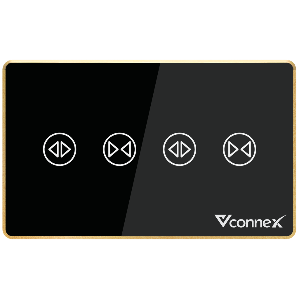 Công tắc rèm đôi viền nhôm Vconnex VCN-WS2CL