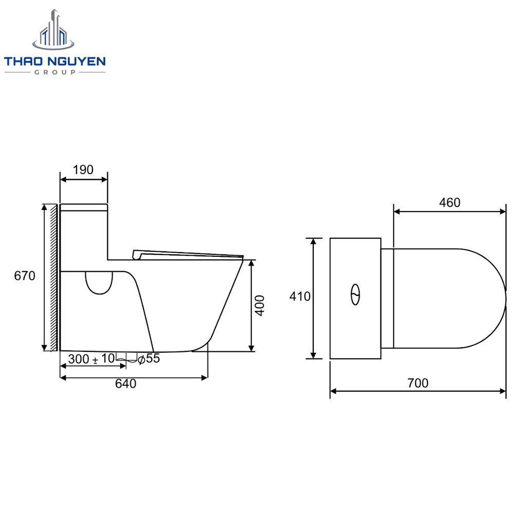 Bồn Cầu Liền Khối JOPA JP1-26