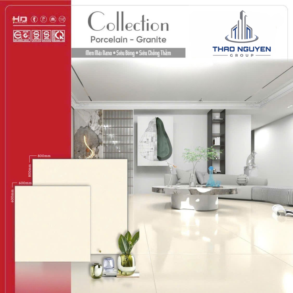 Gạch lát 60x60 RedStar siêu bóng Porcelain REP66.8838