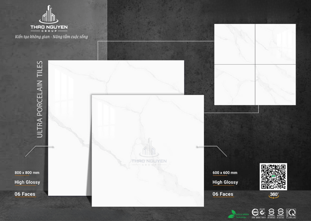 Gạch ốp lát Vitto siêu bóng Porcelain 80x80 71602