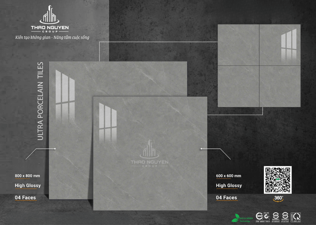 Gạch ốp lát Vitto siêu bóng Porcelain 80x80 71606