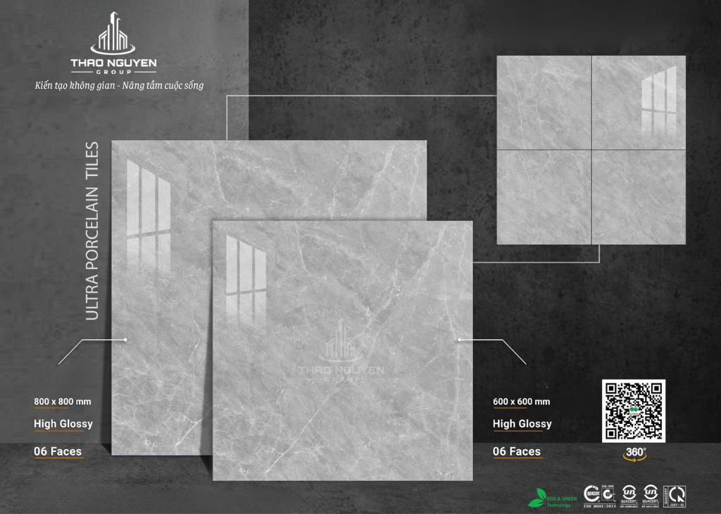 Gạch ốp lát Vitto siêu bóng Porcelain 80x80 71607