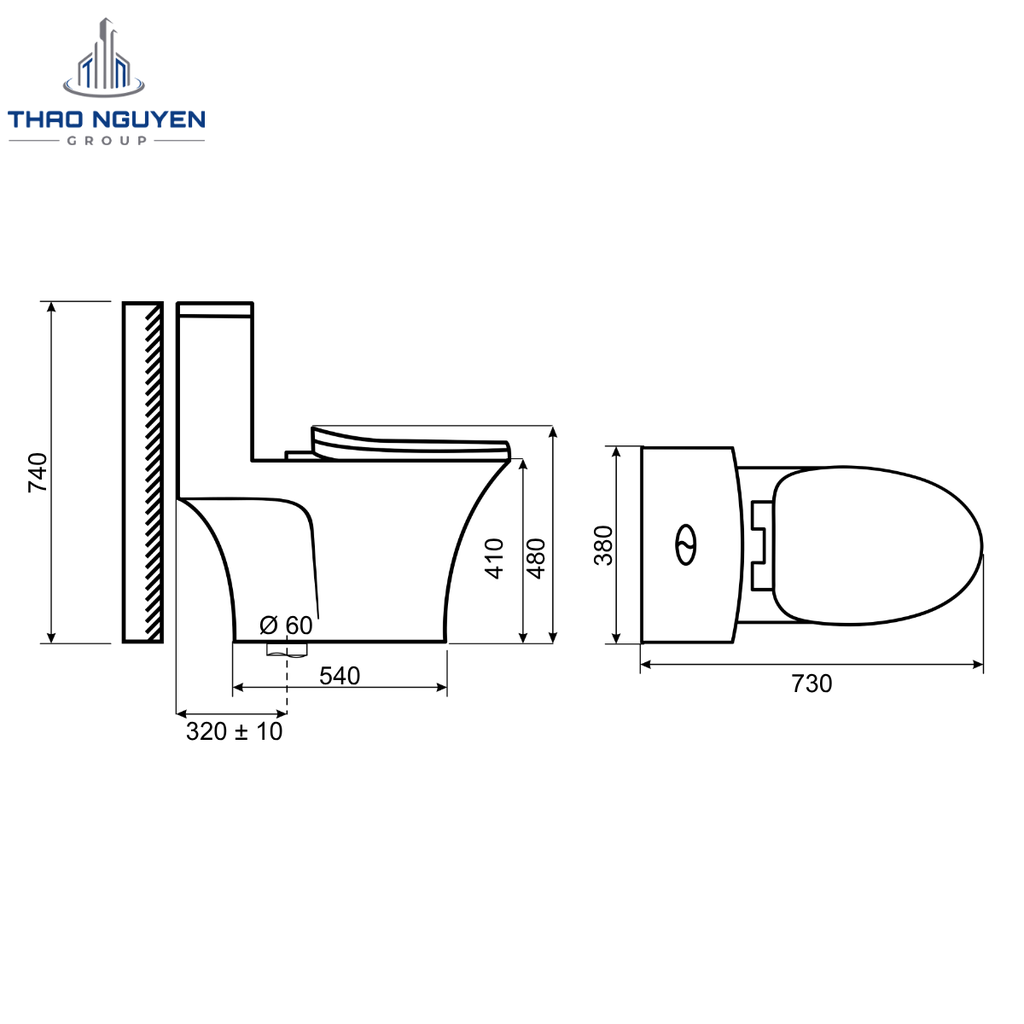 Bồn Cầu Liền Khối JOPA JP1-32