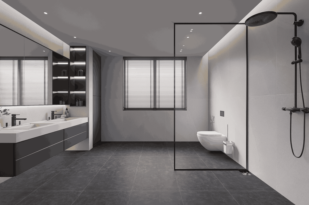 Gạch Ấn Độ 600x600 men Matt Porcelain RAW CHARCOAL