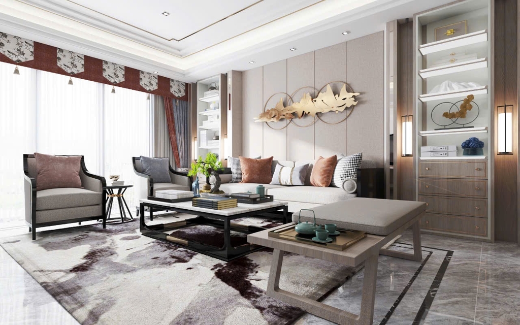Trang trí phòng khách - Phong cách Luxury mẫu số 1