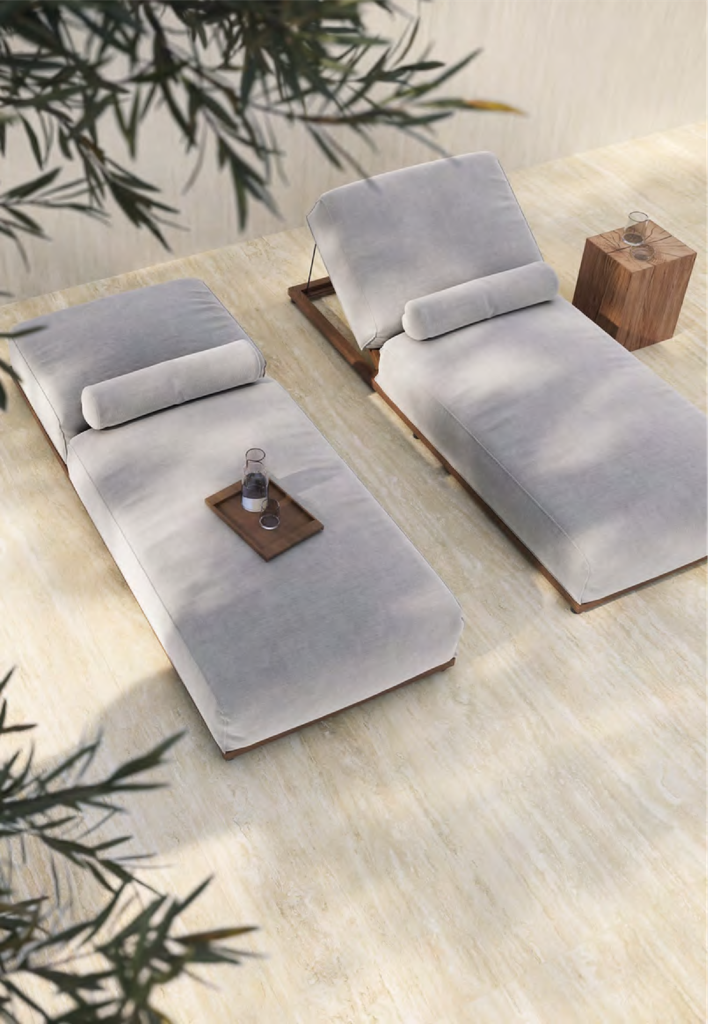 Gạch Ý 600x1200 men Matt Porcelain TRAVERTINO BEIGE VEIN CUT TR03BA