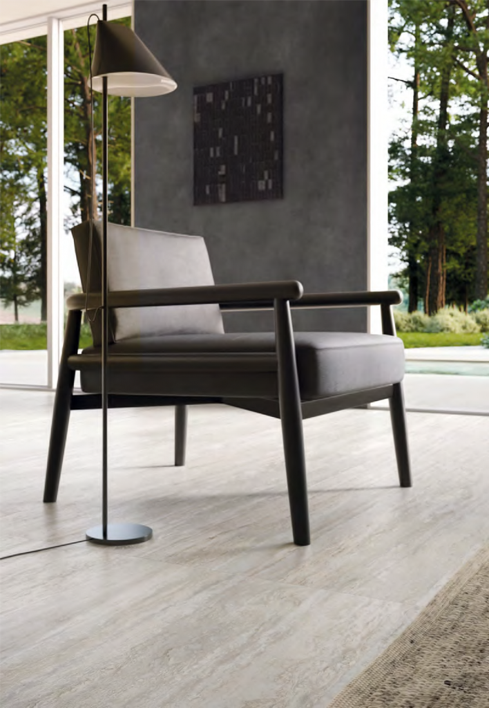 Gạch Ý 600x1200 men Matt Porcelain TRAVERTINO GRIGIO VEIN CUT TR05BA