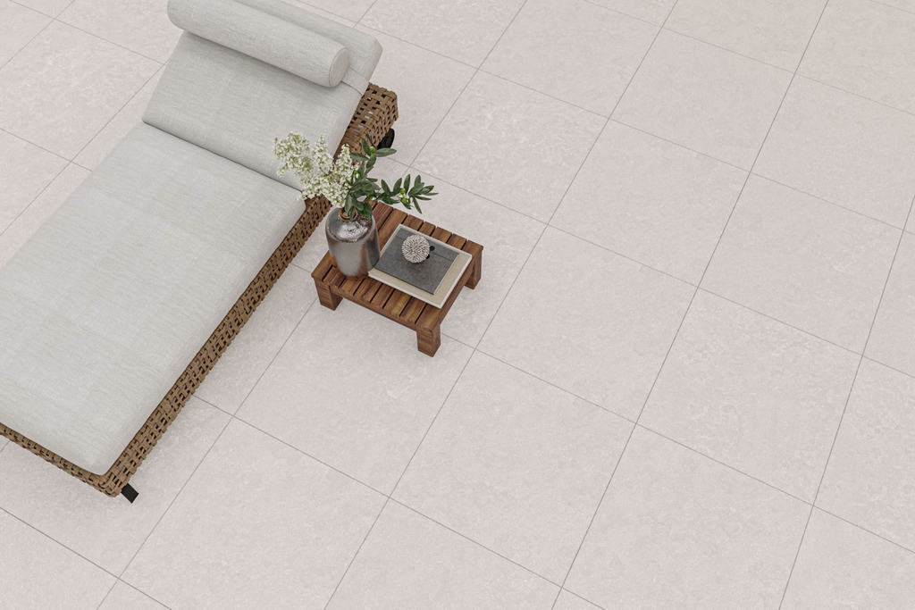 Gạch Ấn Độ 600x600 men Matt Porcelain META STONE SILVER