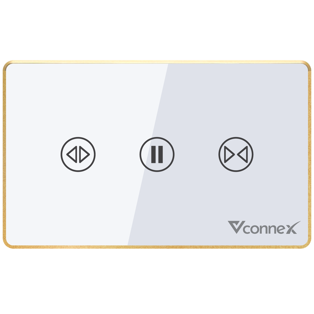 Công tắc rèm đơn viền nhôm Vconnex VCN-WS1CL