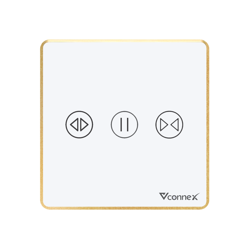 Công tắc rèm đơn viền nhôm Vconnex VCN-WS1CL