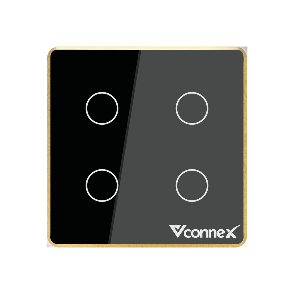 Công tắc thông minh 4 kênh viền nhôm Vconnex VCN-WS04L