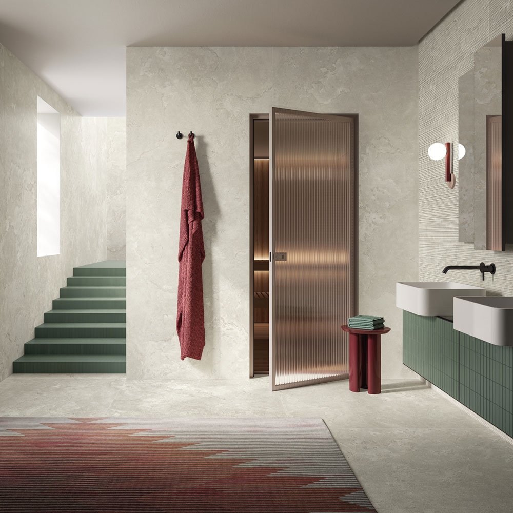 Gạch Ý 1200x1200 men Matt Porcelain DORSET BIANCO CROSS CUT DR0112