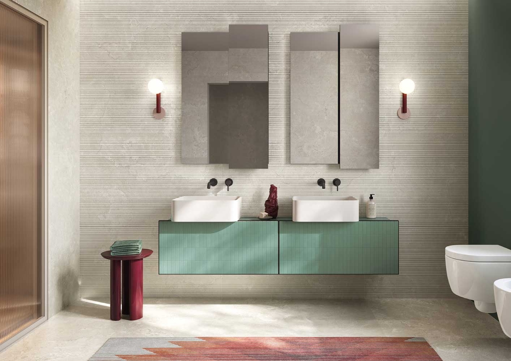 Gạch Ý 1200x1200 men Matt Porcelain DORSET BIANCO CROSS CUT DR0112