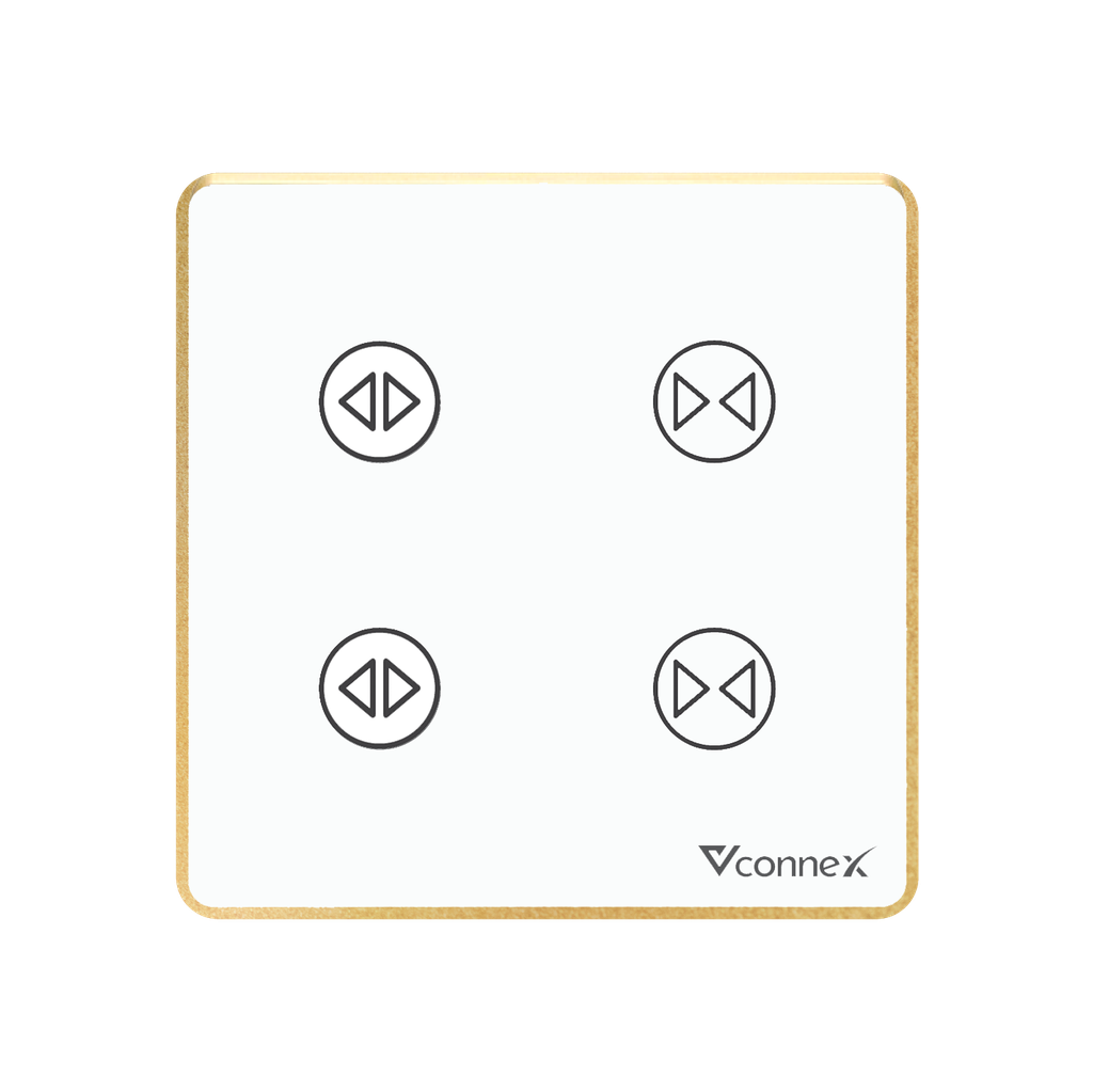 Công tắc rèm đôi viền nhôm Vconnex VCN-WS2CL