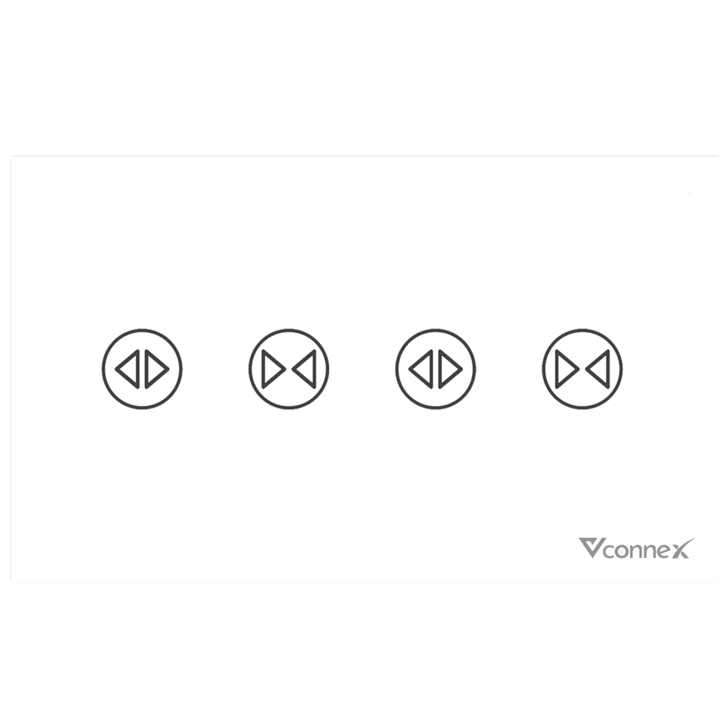 Công tắc rèm đôi không viền Vconnex VCN-WS2C