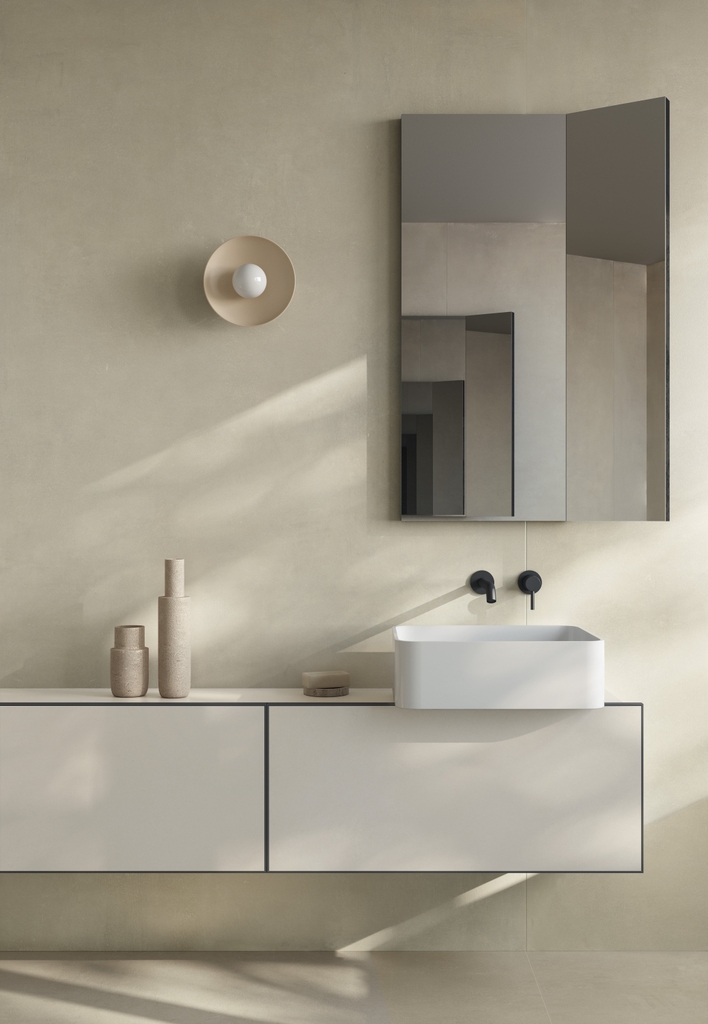 Gạch Ý 600x1200 men Matt Porcelain CEMENTI BEIGE FL02BA