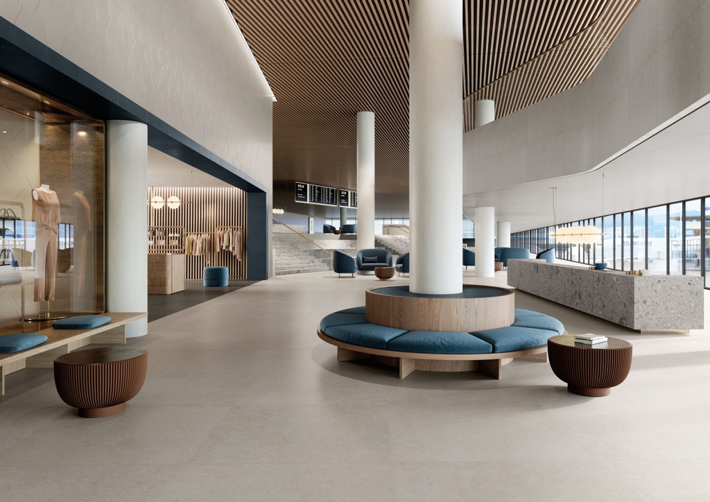 Gạch Ý 600x1200 men Matt Porcelain SILVER GRAIN GREY SI03BA