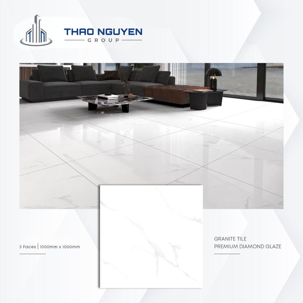 Gạch lát 1000x1000 CMC men kim cương Granite RGD1010009S4