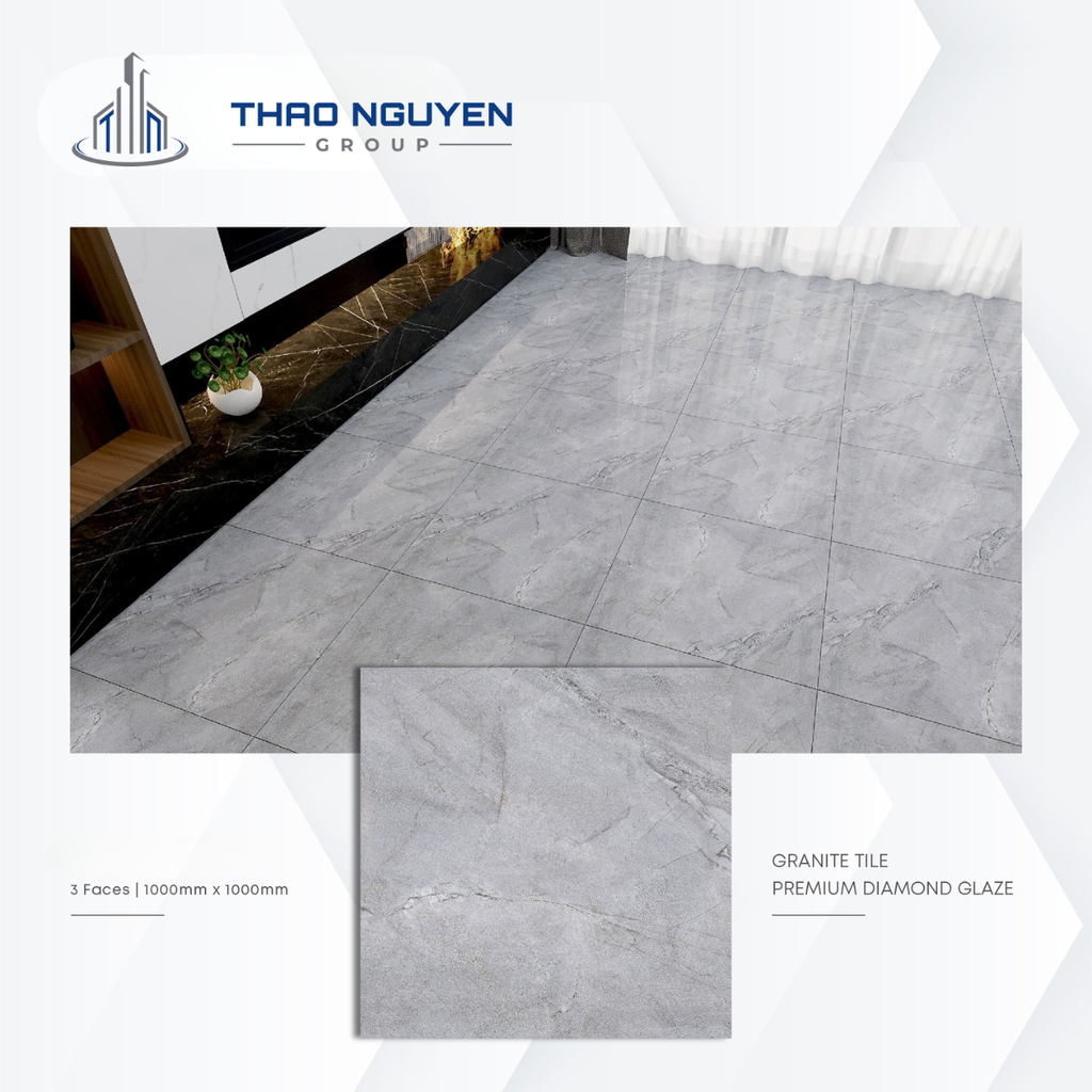 Gạch lát 1000x1000 CMC men kim cương Granite RGD1010011S4
