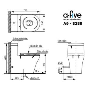 Bồn Cầu Một Khối A-Five A5-8288