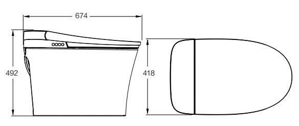 Bồn cầu thông minh JOMOO ZD7140-SA-IDO305