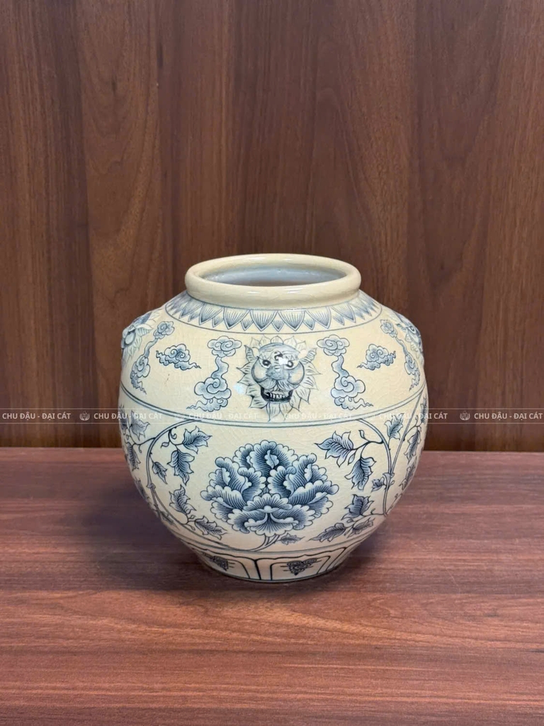 Bình Trấn Bảo H22 men rạn truyền thống