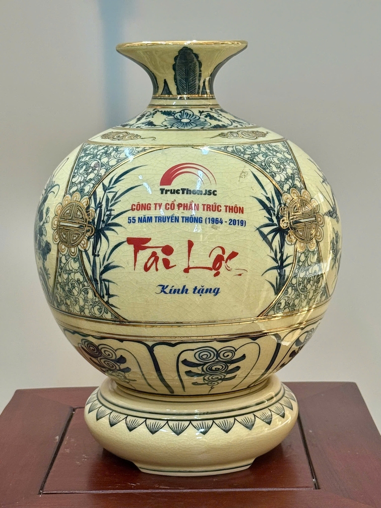 Bình Hút Lộc Tứ Cảnh Bốn Mùa Cao 27cm Kỷ Niệm Thành Lập Công Ty