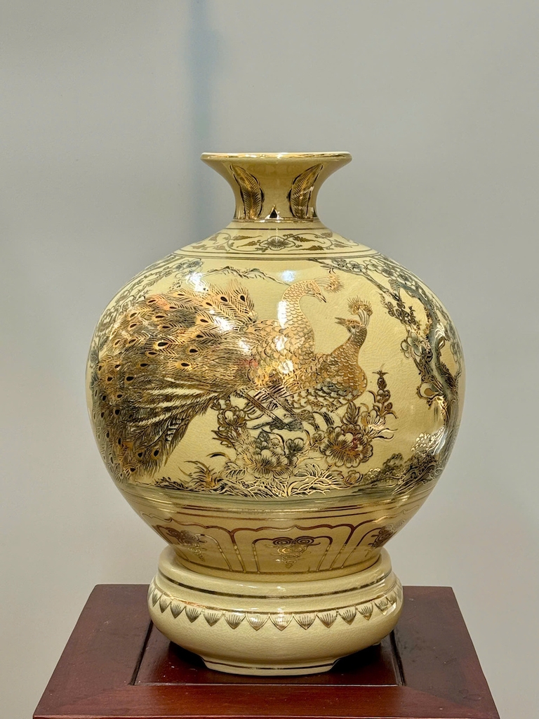 Bình Hút Lộc Nhị Cảnh Thuận Buồm Xuôi Gió - Công Thành Danh Toại Cao 36cm Vẽ Vàng