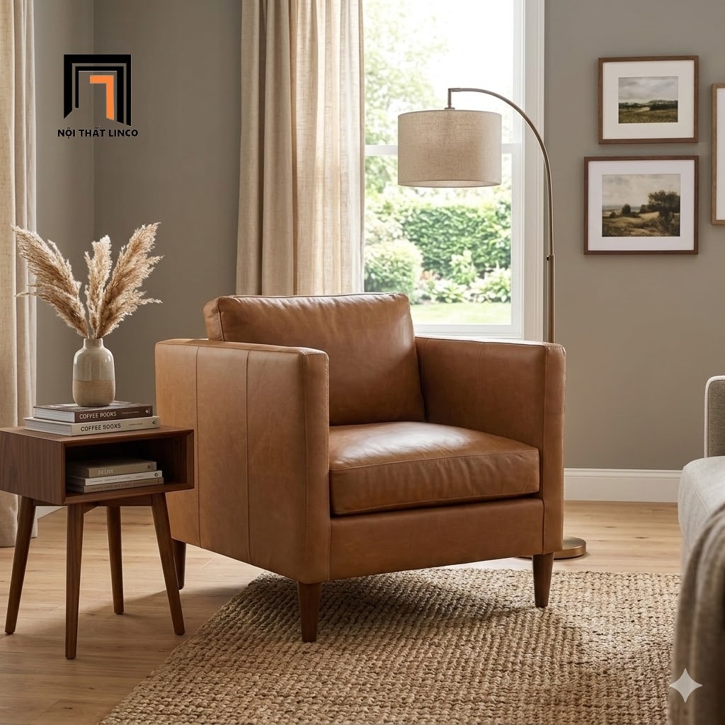 sofa đơn da công nghiệp