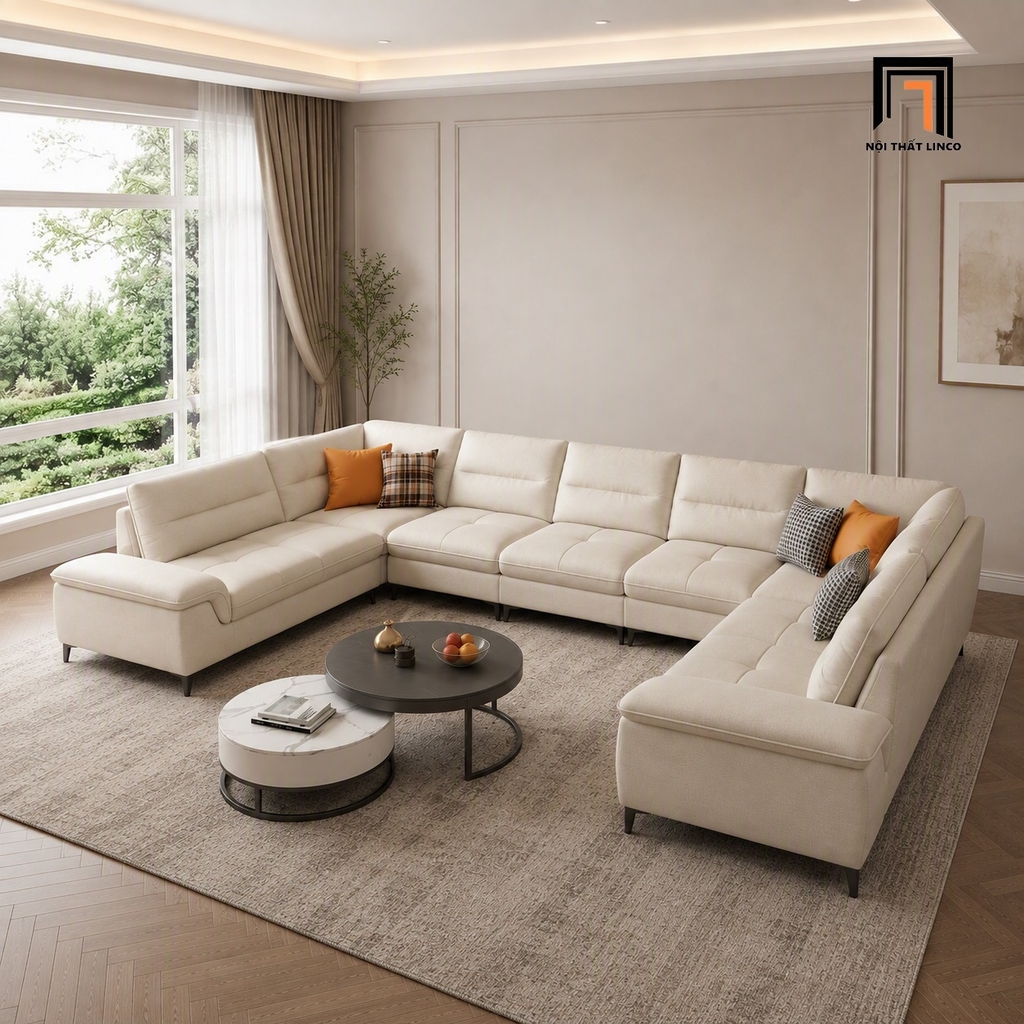 sofa chữ U dài 3m4