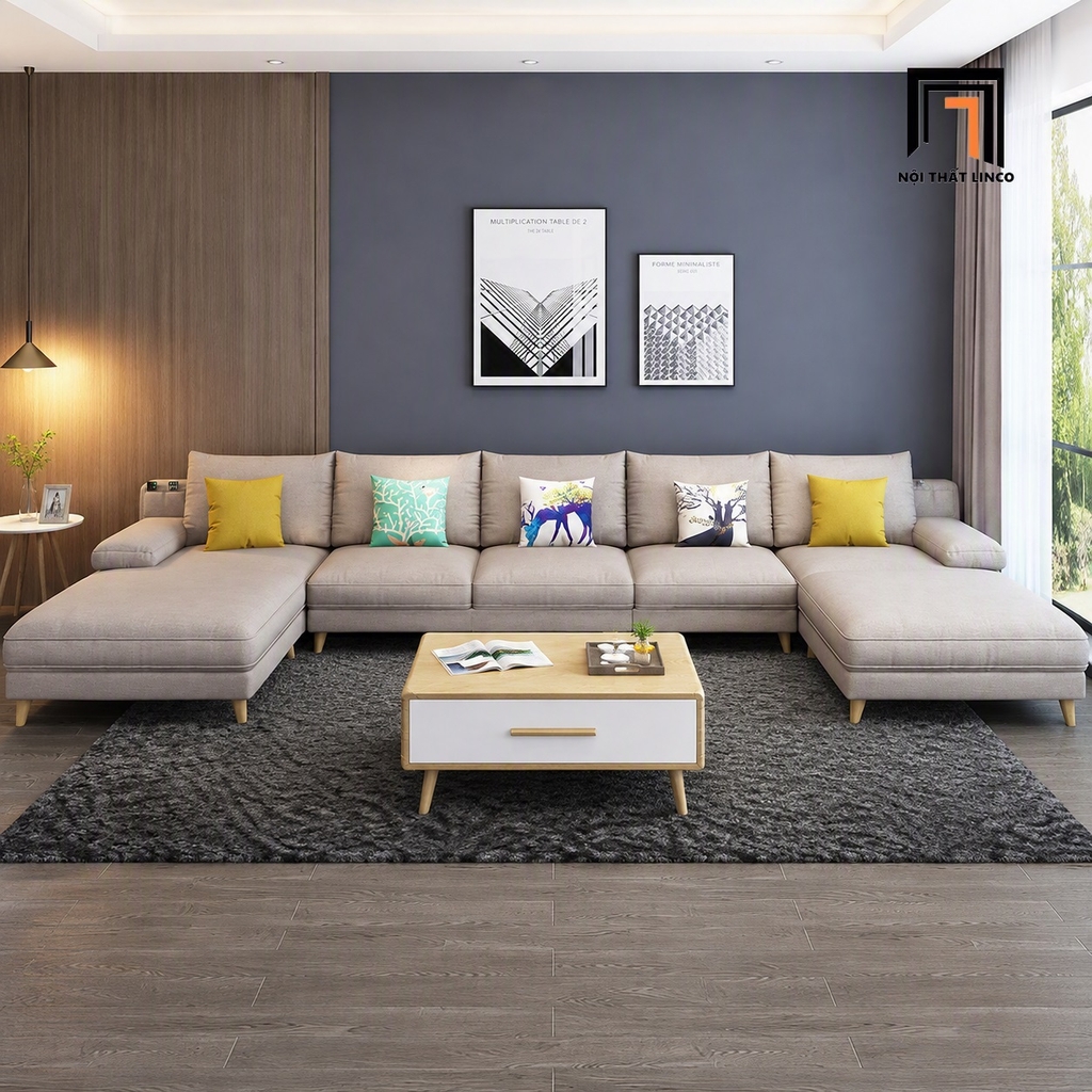 sofa chữ U dài 3m4