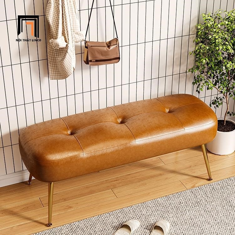 sofa đôn chữ nhật da pu sang trọng dài 1m3