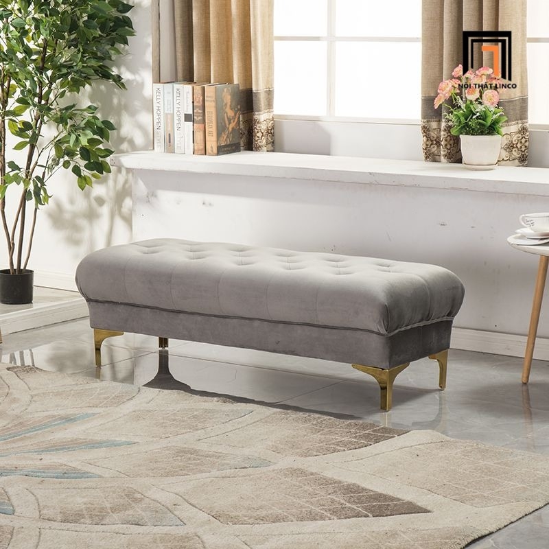 sofa đôn dài 1m2 bọc vải nhung cao cấp