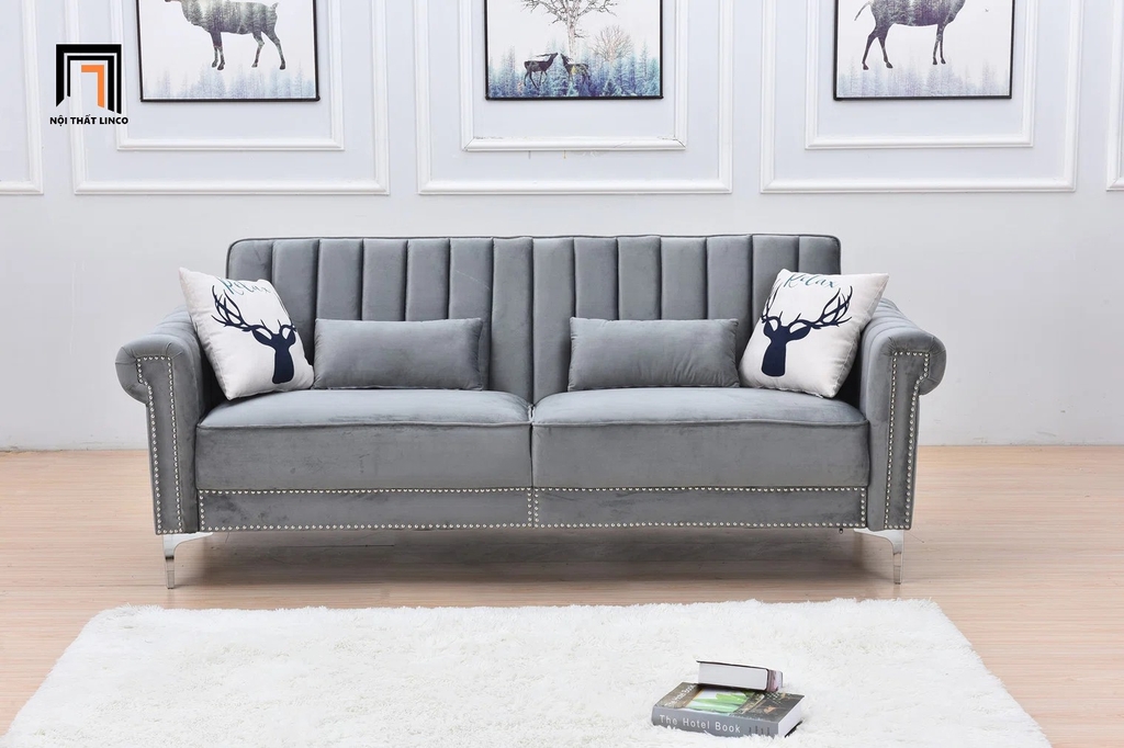 sofa bed vải nhung