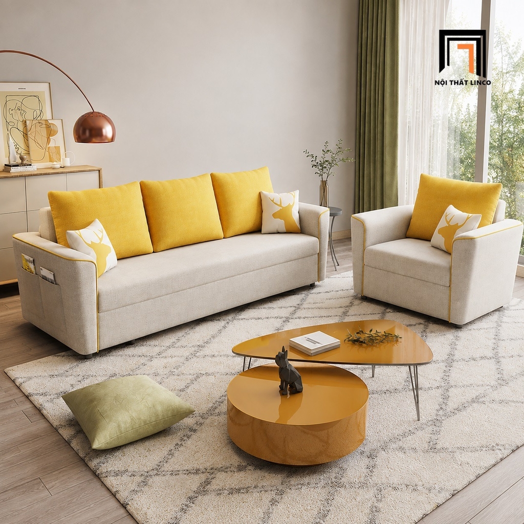 sofa nhỏ gọn phù hợp phòng khách hiện đại