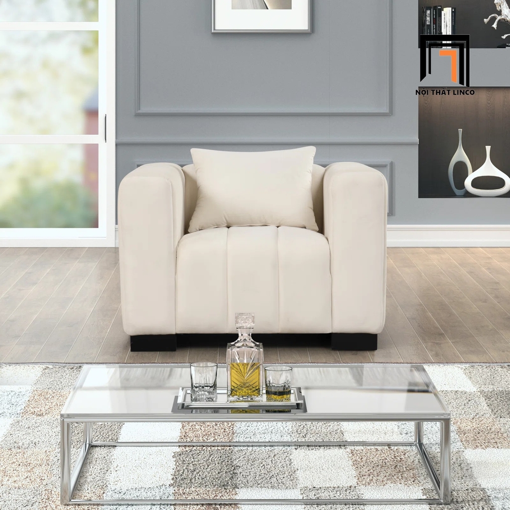 sofa màu kem kiểu dáng hiện đại